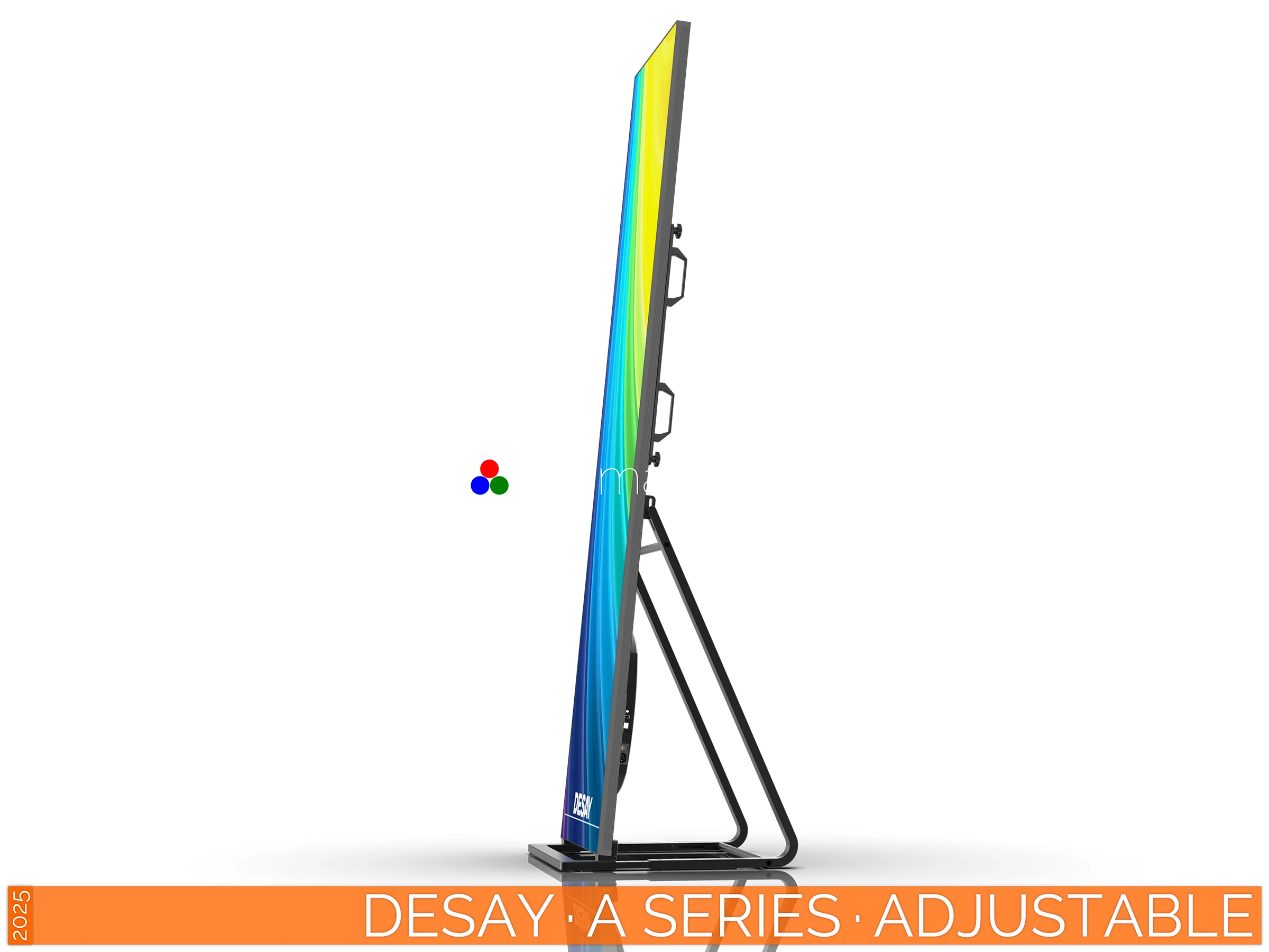 The Art of LED · Desay A Series Poster · Adjustable Stand Configuration for High-Performance Installations · NovaStar H9 H5 Desay · A Series · Direct View LED Poster · Adjustable Stand Configuration for Reliable and High-Performance Installations in Retail and Event Spaces · NovaStar Taurus T50 · VNNOX Cloud Remote Content Management