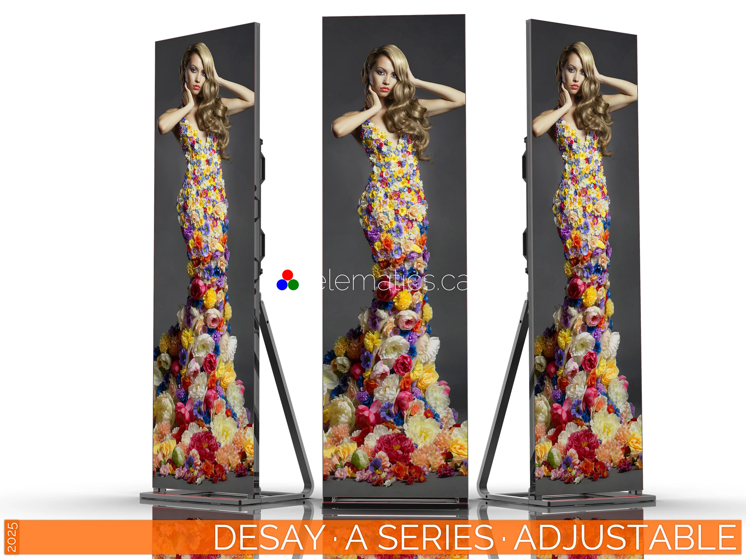 The Art of LED · Desay A Series Poster · Adjustable Stand Configuration for High-Performance Installations · NovaStar MX6000 Pro Desay · A Series · Direct View LED Poster · Adjustable Stand Configuration for High-Performance and Flexible Installations in Retail and Event Spaces · NovaStar Taurus T50 · VNNOX Cloud Remote Content Management