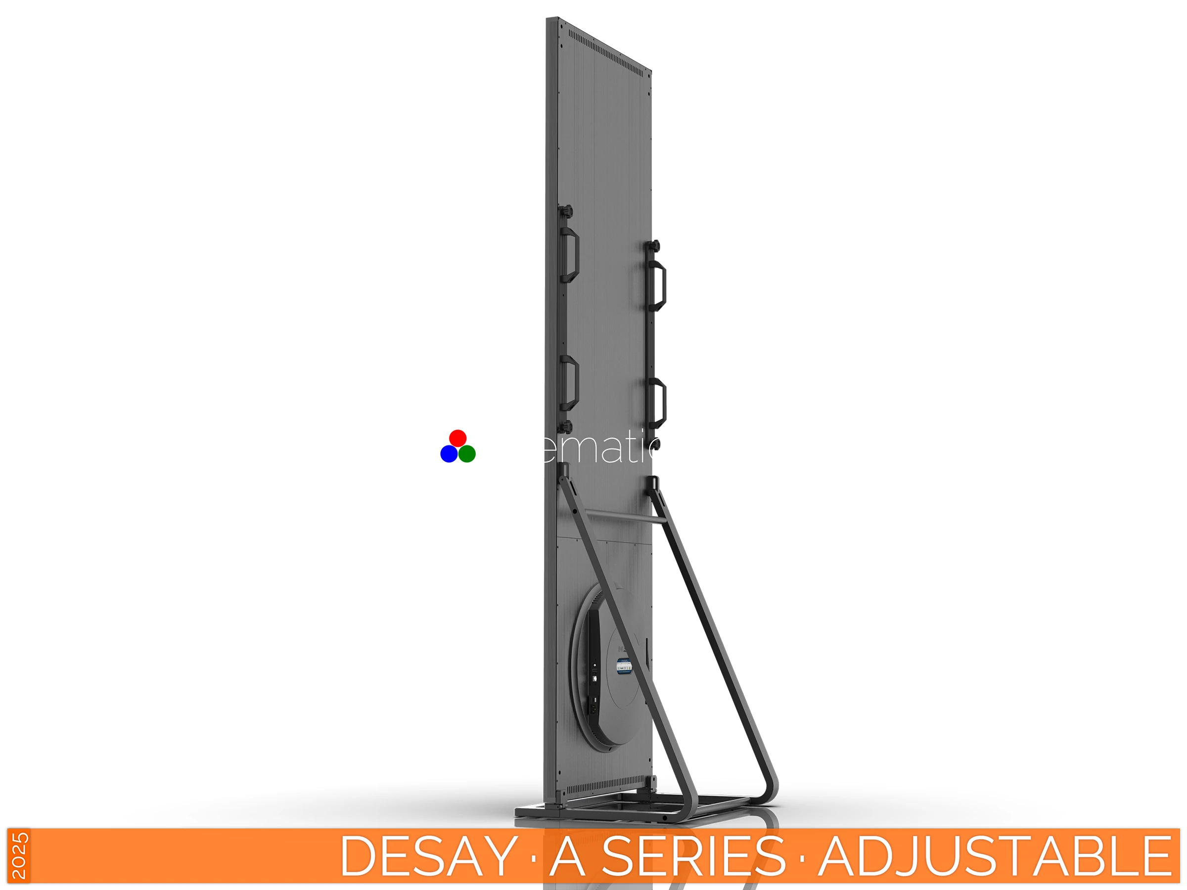 The Art of LED · Desay A Series Poster · Adjustable Stand Configuration for Dynamic Installations · NovaStar TU20 Pro Desay · A Series · Direct View LED Poster · Adjustable Stand Configuration for Dynamic and Reliable Installations in Retail and Event Spaces · NovaStar Taurus T50 · VNNOX Cloud Remote Content Management