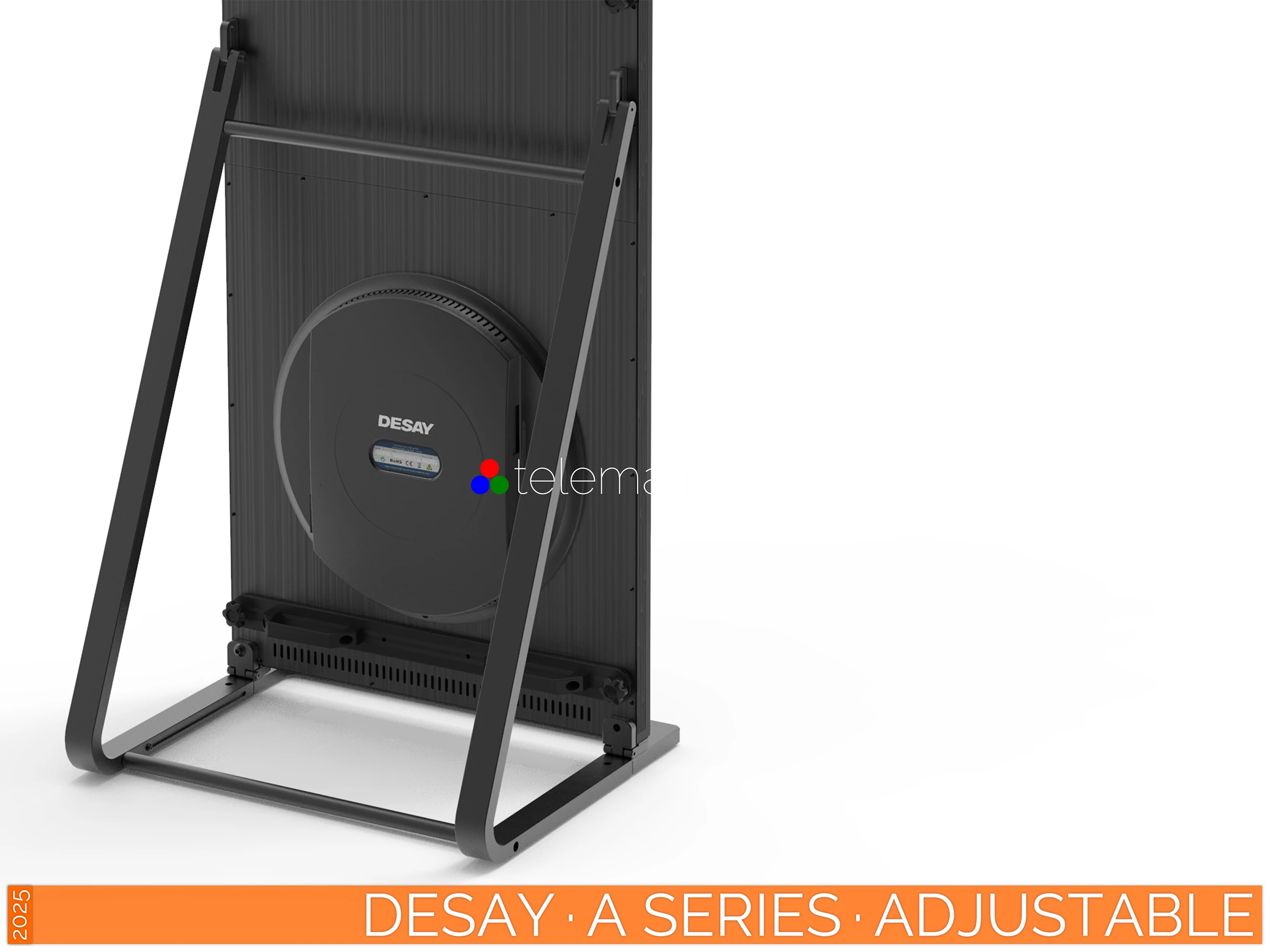 The Art of LED · Desay A Series Poster · Adjustable Stand Configuration for Cloud-Based Management · VNNOX Cloud Desay · A Series · Direct View LED Poster · Adjustable Stand Configuration for Cloud-Based Content Management in Retail and Event Spaces · NovaStar Taurus T50 · VNNOX Cloud