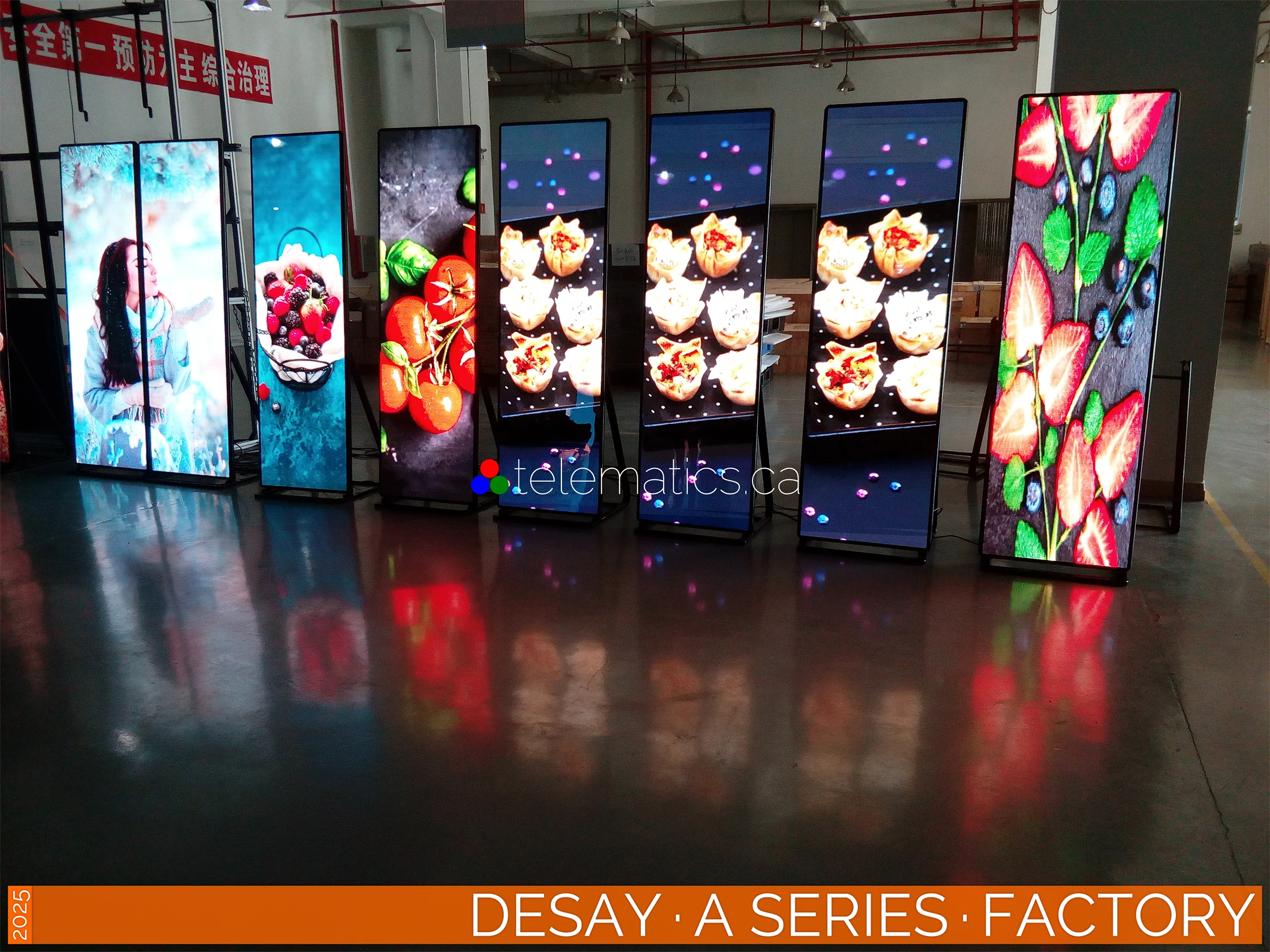 The Art of LED · Desay A Series Poster · Factory Testing for Large-Scale Reliability · NovaStar MX2000 Desay · A Series · Direct View LED Poster · Factory Testing for Large-Scale Performance and Reliable Durability · NovaStar Taurus T50 · VNNOX Cloud Remote Content Management
