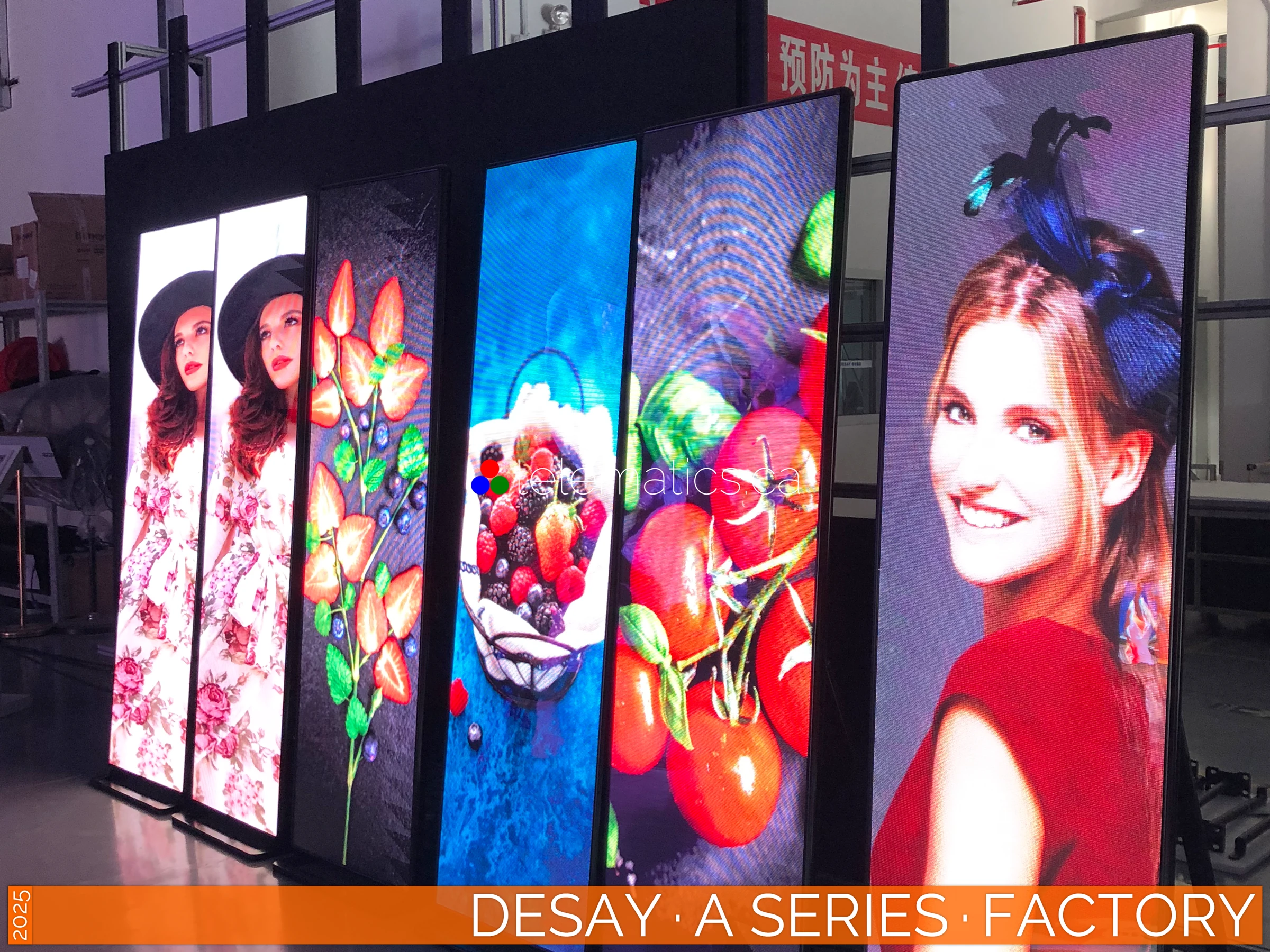 The Art of LED · Desay A Series Poster · Factory Testing for Reliable Performance · NovaStar NovaLCT Desay · A Series · Direct View LED Poster · Factory Testing for Reliable and High-Performance Installations · NovaStar Taurus T50 · VNNOX Cloud Remote Content Management