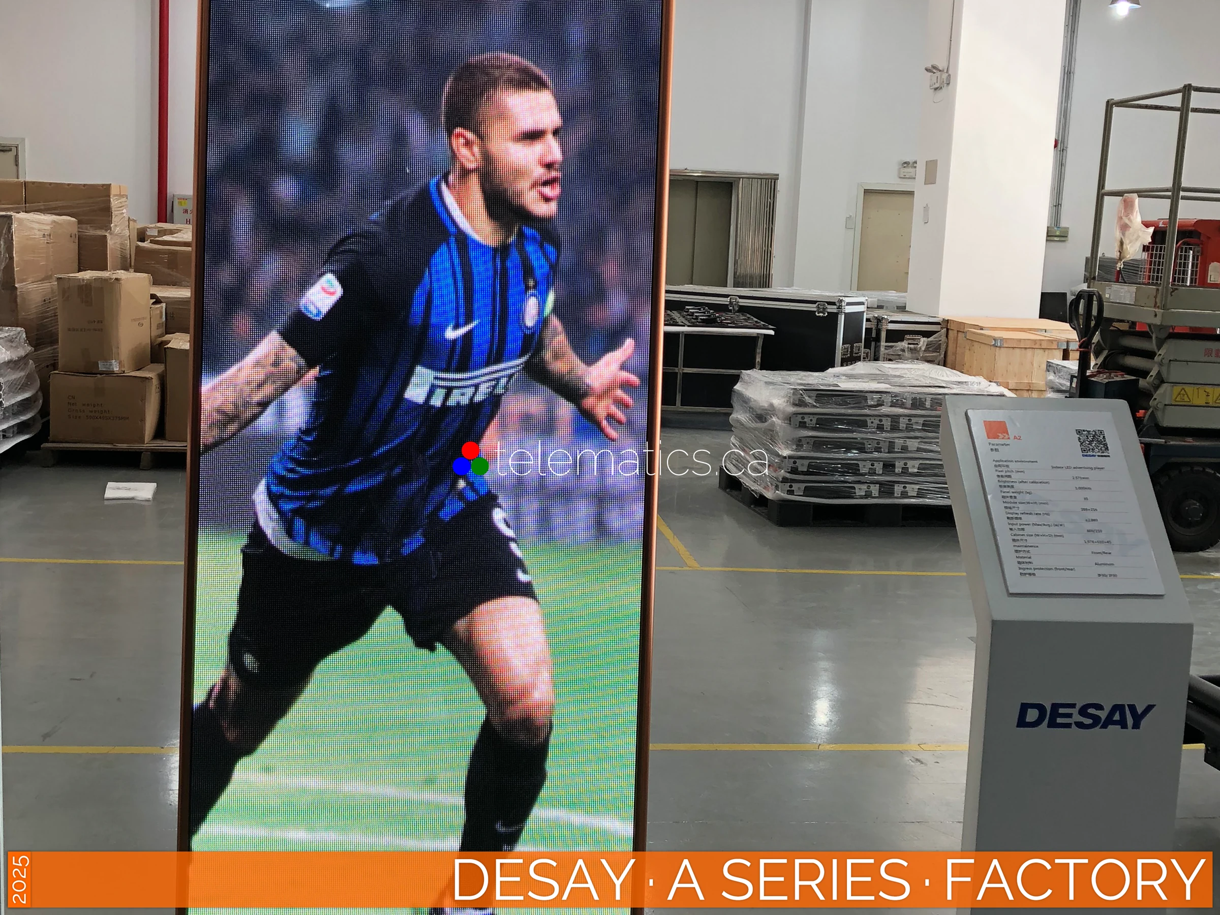 The Art of LED · Desay A Series Poster · Factory Testing for Professional Reliability · NovaStar TU20 Desay · A Series · Direct View LED Poster · Factory Testing for Professional and Reliable Installations in Retail and Event Spaces · NovaStar Taurus T50 · VNNOX Cloud Remote Content Management