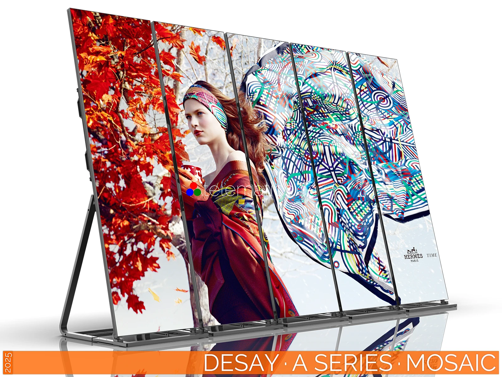 The Art of LED · Desay A Series Poster · Mosaic Display with High-Brightness Panels · NovaStar H20 H15 Desay · A Series · Direct View LED Poster · Mosaic Display with High-Brightness Panels for Retail and Event Installations · NovaStar Taurus T50 · VNNOX Cloud Remote Content Management