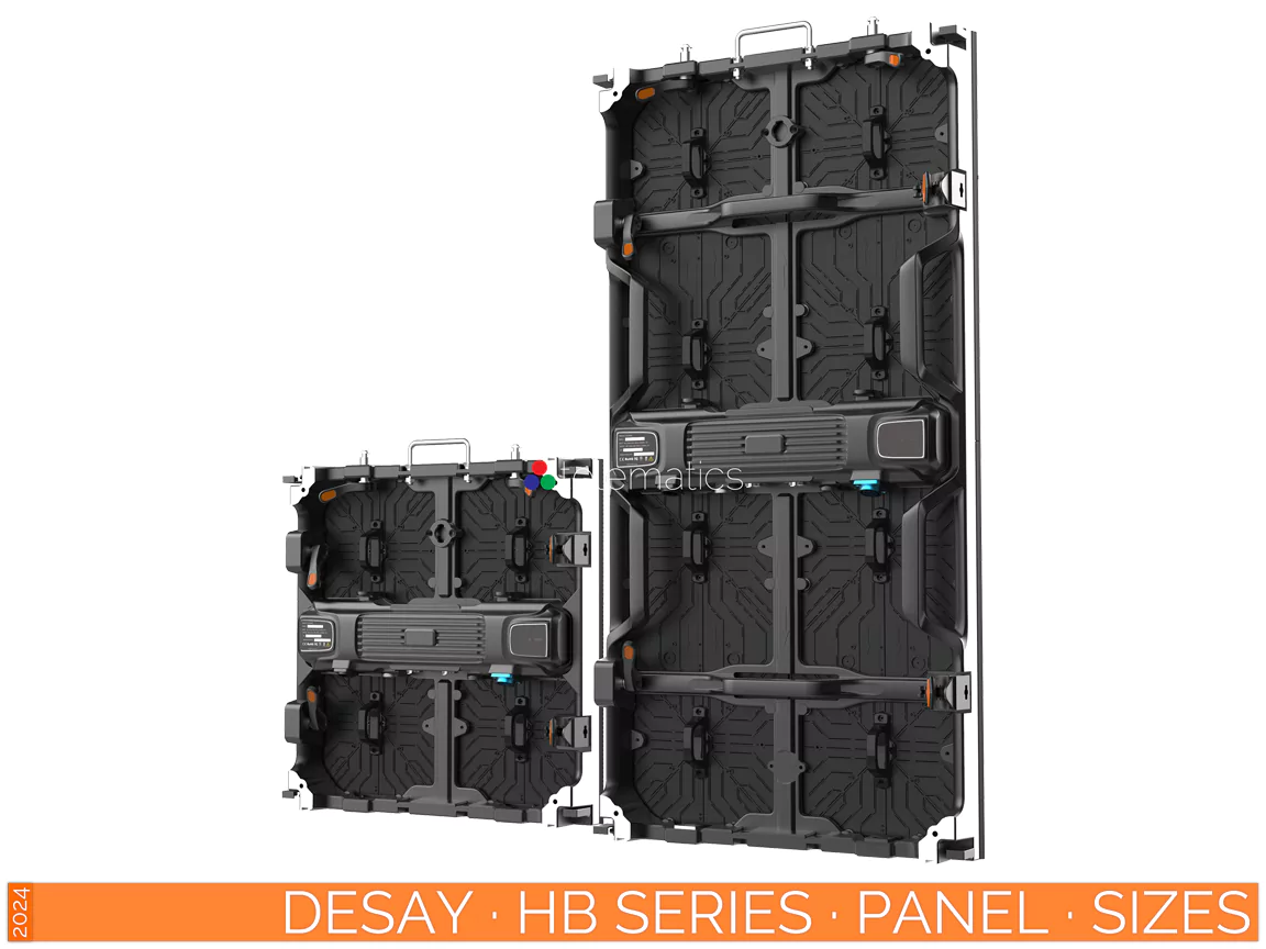 The Art Of LED · Desay · HB Series · Telematics Canada · Panel · Sizes Desay · HB Series · direct view LED panel · indoor outdoor display · installation · rental · stage · exhibit · ease of installation and service · novastar · coex · vmp · review · price · cost · panel sizes