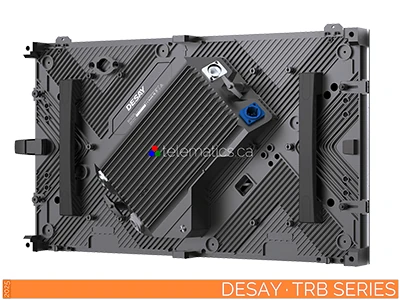 Desay TRB Series lightweight rental LED panels for high-resolution applications, supporting concave, convex, and 16:9 aspect ratios.