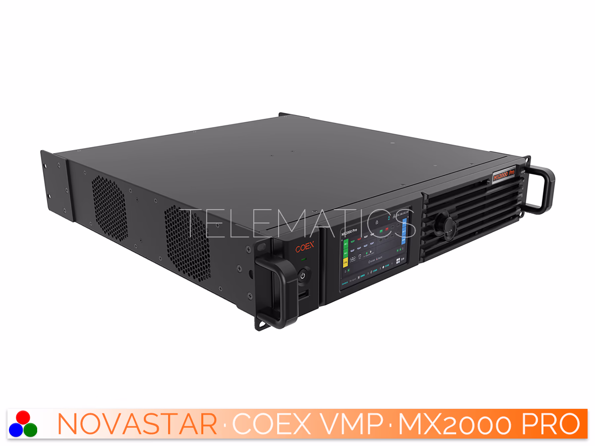 The Art Of Control · NovaStar COEX Series · Telematics Canada Elevated front-left perspective of the NovaStar MX2000 Pro chassis.