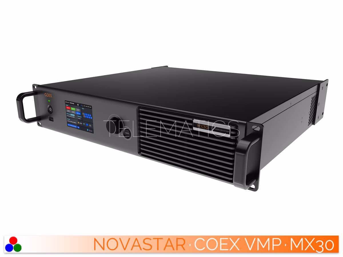The Art Of Control · NovaStar COEX Series · Telematics Canada Front-right perspective of the NovaStar MX30 chassis and interface.